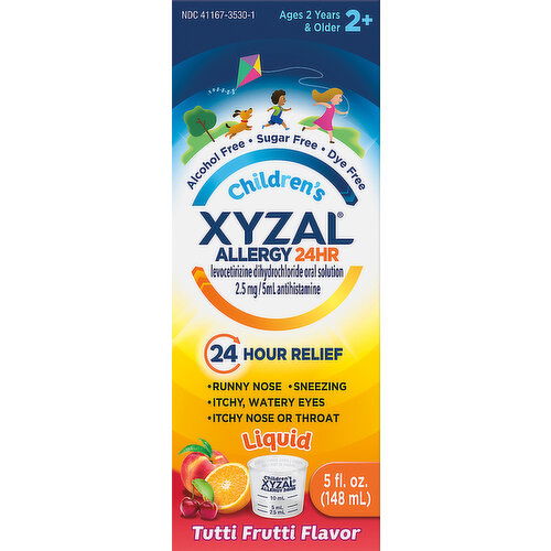 XYZAL Allergy, 24 HR, Children's, Liquid, Tutti Frutti Flavor