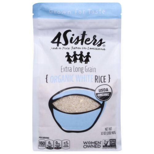 4Sisters Rice, Organic, White, Extra Long Grain