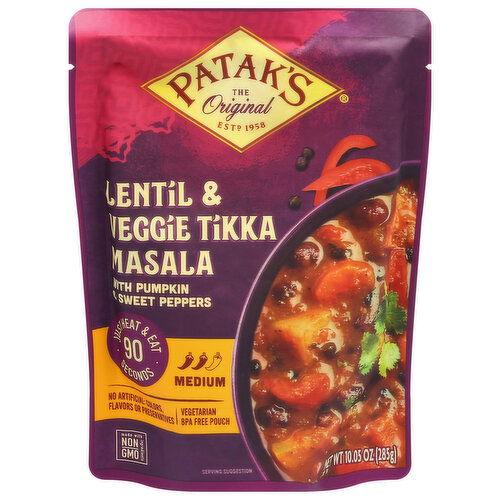 Patak's Lentil & Veggie Tikka Masala, with Pumpkin & Sweet Peppers, Medium