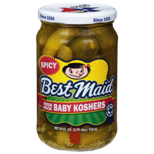 Best Maid Pickles, Baby Koshers, Spicy, Fresh Pack