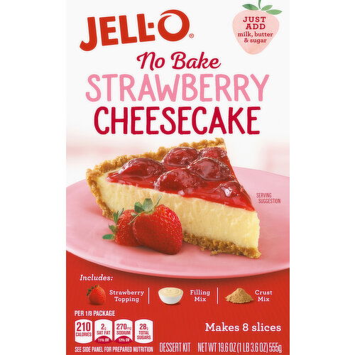 Jell-O Dessert Kit, Strawberry Cheesecake, No Bake