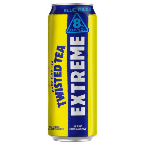 Twisted Tea Hard Iced Tea, Blue Razz, Extreme - 24 Fluid Ounce