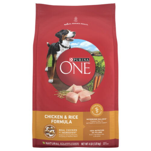 Purina One Dog Food, Chicken & Rice Formula, Adult