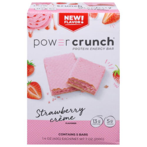 Power Crunch Protein Energy Bar, Strawberry Creme Flavored