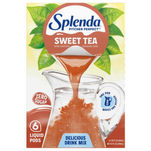 Splenda Drink Mix, Zero Sugar, Sweet Tea, Liquid Pods