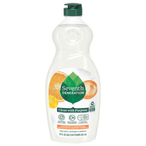 Seventh Generation Dish Liquid, Clementine Zest & Lemongrass Scent