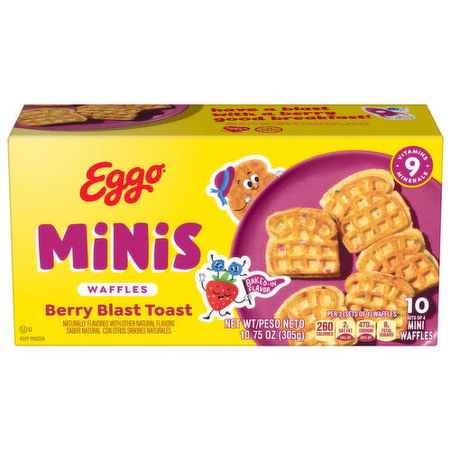 Eggo Berry Blast Toast Minis Waffles - 10 Each