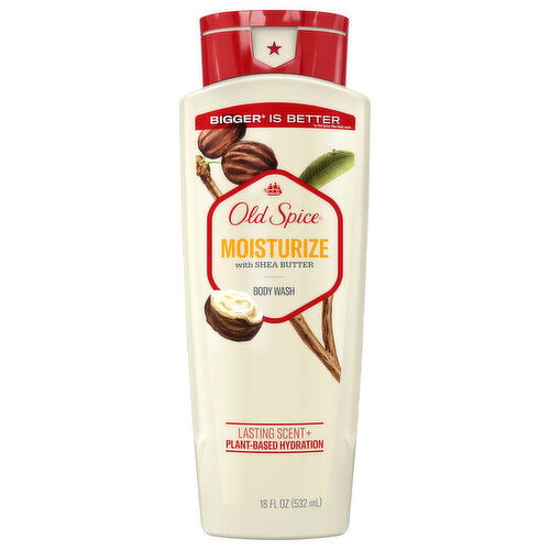 Old Spice Body Wash, Moisturize with Shea Butter - 18 Fluid Ounce