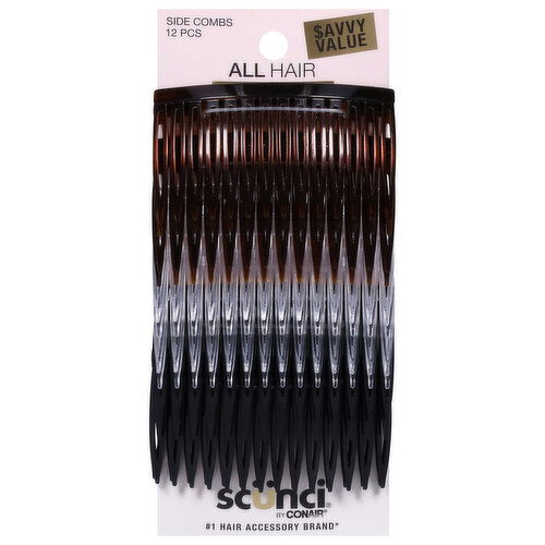 Scunci Side Combs Savvy Value - 12 Each