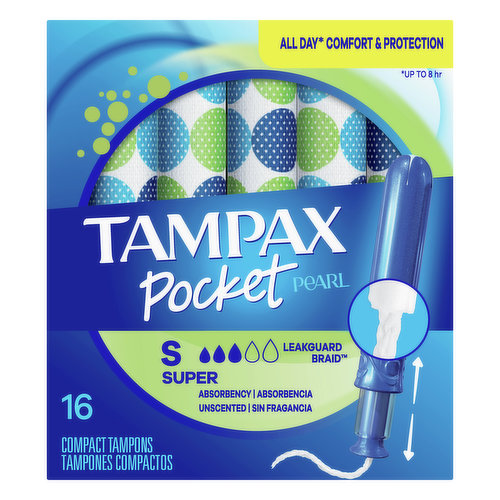 Tampax Tampons, Compact, Super Absorbency, Unscented