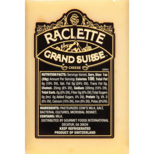 Grand Suisse Cheese, Raclette