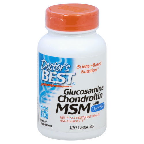 Doctors Best Glucosamine Chondroitin MSM, with OptrMSM, Capsules