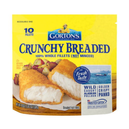 Gorton's Fish Fillets, Crunchy Breaded