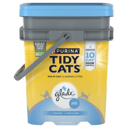 Tidy Cats Clumping Litter, with Glade, Multi-Cat, Clear Springs