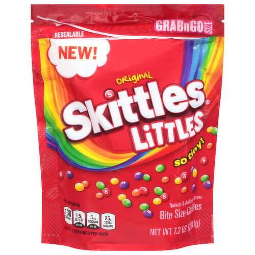 Skittles Candies, Original, Bite Size, GrabnGo Size