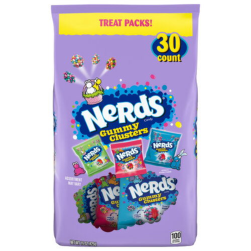 Nerds Candy, Gummy Clusters, Treat Packs