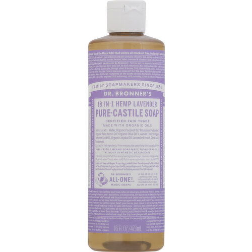 Dr. Bronner's Pure-Castile Soap, 18-in-1 Hemp, Lavender