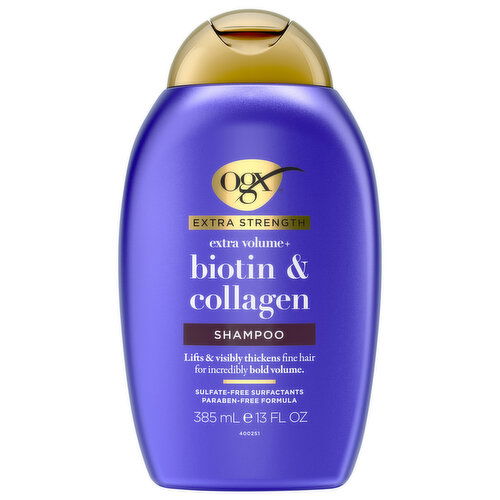Ogx Extra Strength Extra Volume + Biotin & Collagen Shampoo - 13 Fluid Ounce
