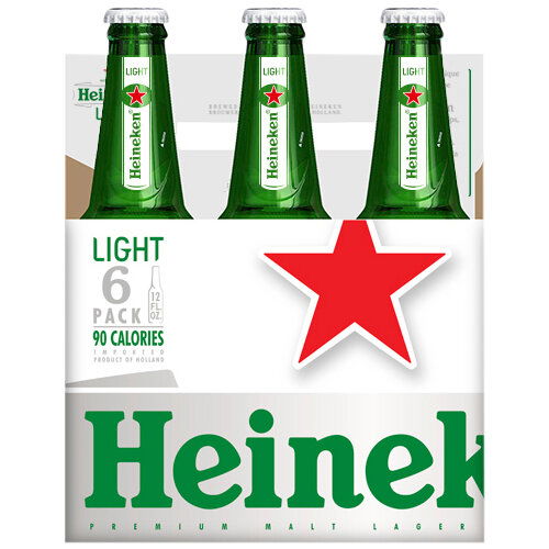 Heineken Beer, Light, 6 Pack