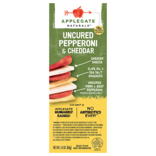 Applegate Uncured Pepperoni & Cheddar