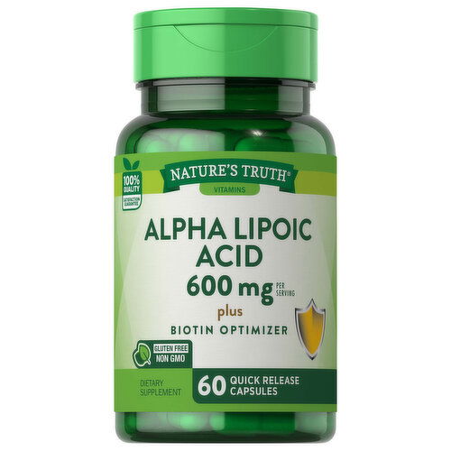 Nature's Truth Alpha Lipoic Acid, 600 mg, Capsules