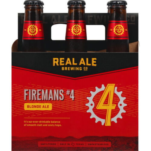 Real Ale Brewing Beer, Blond Ale, Firemans 4