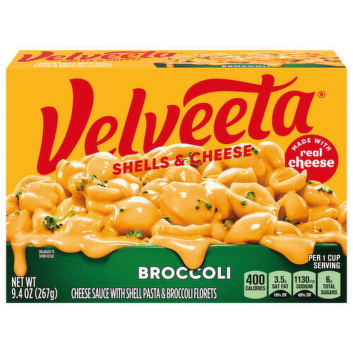 Velveeta Broccoli Shells & Cheese - 9.4 Ounce