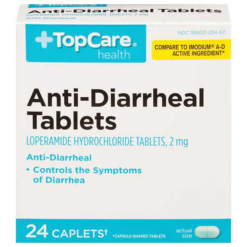 TopCare Anti-Diarrheal, 2 mg, Caplets