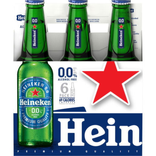 Heineken Beer, Alcohol Free, 6 Pack