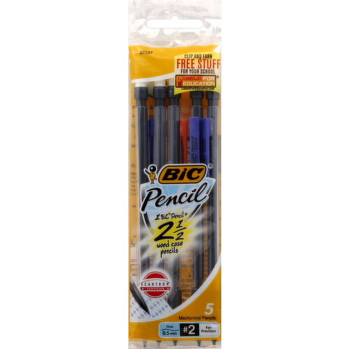 BiC Mechanical Pencils, Fine (0.5 mm), No. 2