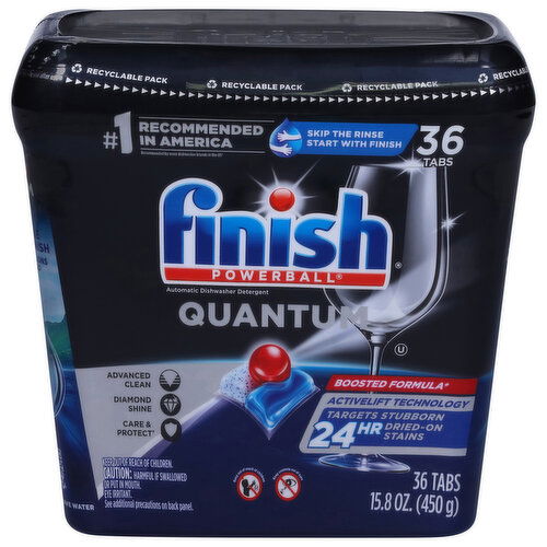 Finish Dishwasher Detergent, Automatic, Quantum