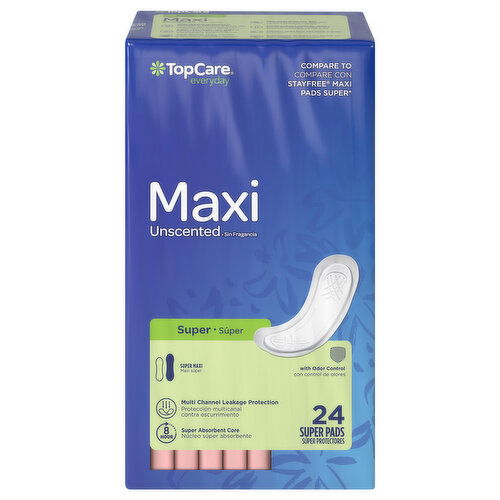 TopCare Pads, Maxi, Super, Unscented