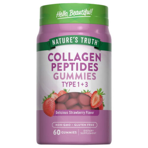 Nature's Truth Collagen Peptides, Gummies, Delicious Strawberry Flavor