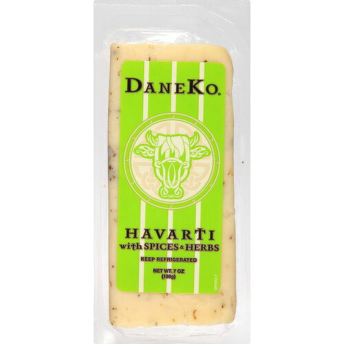 Daneko Cheese, Havarti with Spices & Herbs