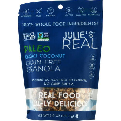 Julies Real Granola, Grain-Free, Cacao Coconut