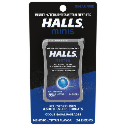 Halls Cough Drops, Sugar Free, Mentho-Lyptus Flavor