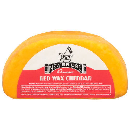 New Bridge Cheese, Cheddar, Red Wax