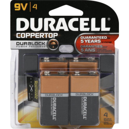 Duracell Batteries, Alkaline, 9V