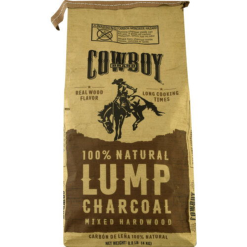 Cowboy Lump Charcoal, 100% Natural, Mixed Hardwood