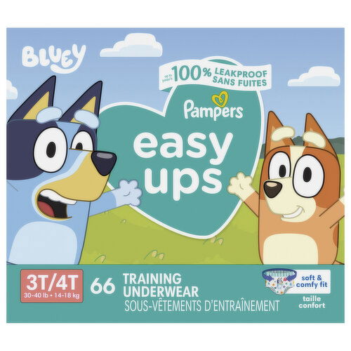 Pampers Training Underwear, 3T-4T (30- 40 lb), Bluey