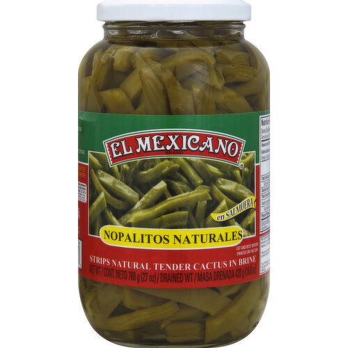 El Mexicano Tender Cactus, Strips Natural, in Brine