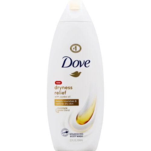 Dove Body Wash, Nourishing, Dryness Relief, with Jojoba Oil