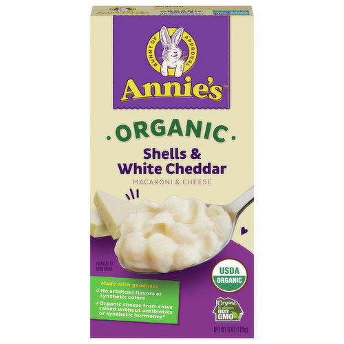 Annie's Macaroni & Cheese, Organic, Shells & White Cheddar