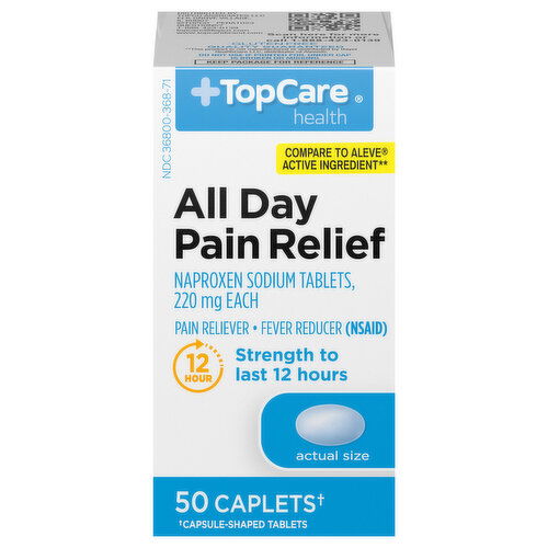 TopCare All Day Pain Relief, 220 mg, Caplets