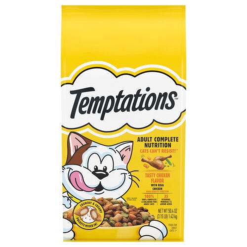 Temptations Adult 1+ Tasty Chicken Flavor Food for Cats - 50.4 Ounce