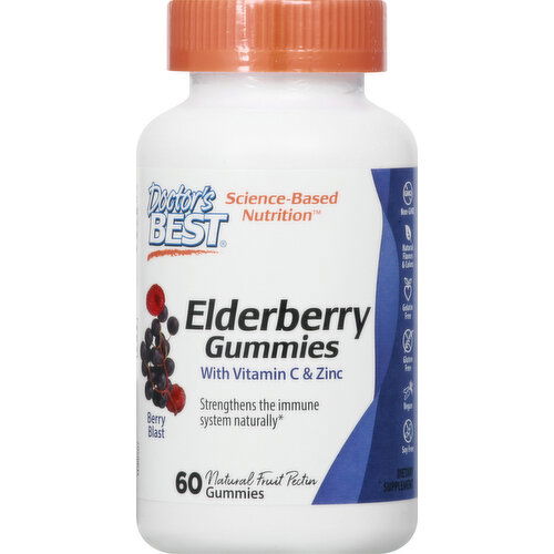 Doctors Best Elderberry, Gummies, Berry Blast