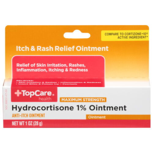 TopCare Ointment, Hydrocortisone 1%, Maximum Strength