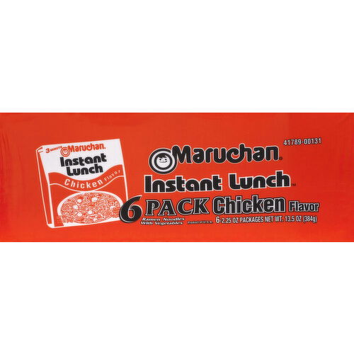 Maruchan Ramen Noodles, with Vegetables, Chicken Flavor, 6 Pack