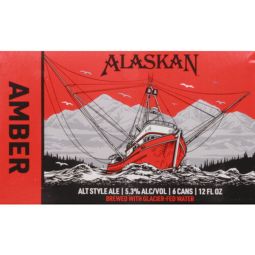 Alaskan Beer, Alt Style Ale, Amber, 6 Pack