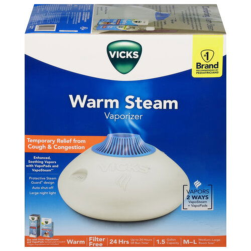 Vicks Vaporizer, Warm Steam, Medium-Large Room Size